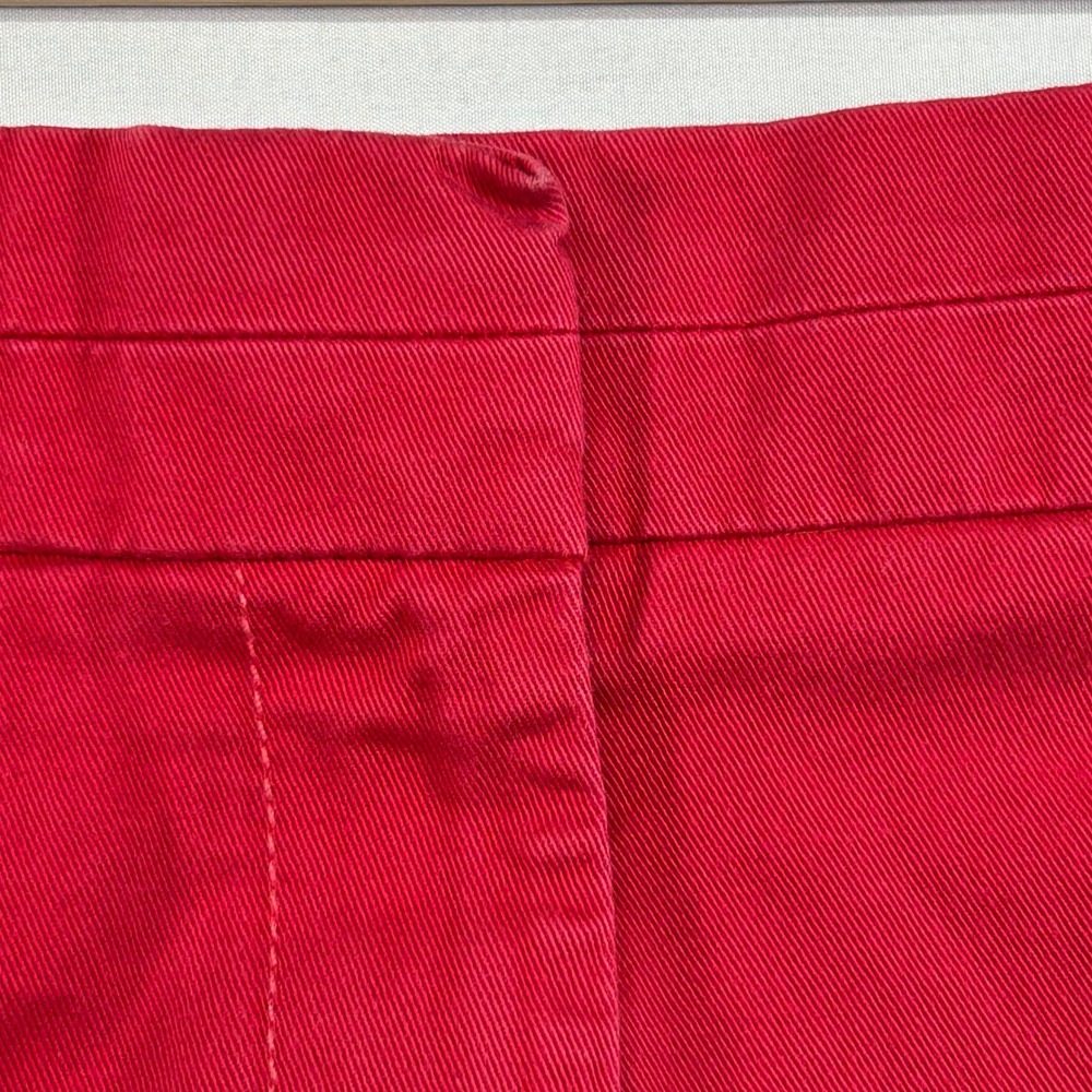 J.Crew Womens Red Chino Shorts Size 4 Cotton Twill Casual Summer Preppy Classic - Picture 4 of 8